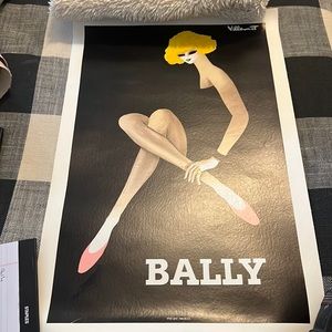 Vintage advertising poster on canvas. 17x25 1/2 artist Villemont.